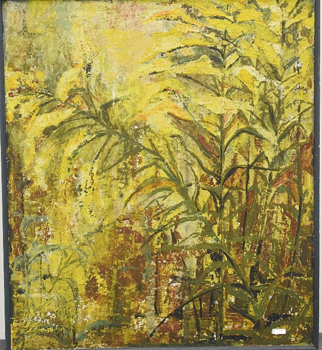 Artwork by Hildegard Hildebrandt, Plant thicket, Made of Oil On Wood