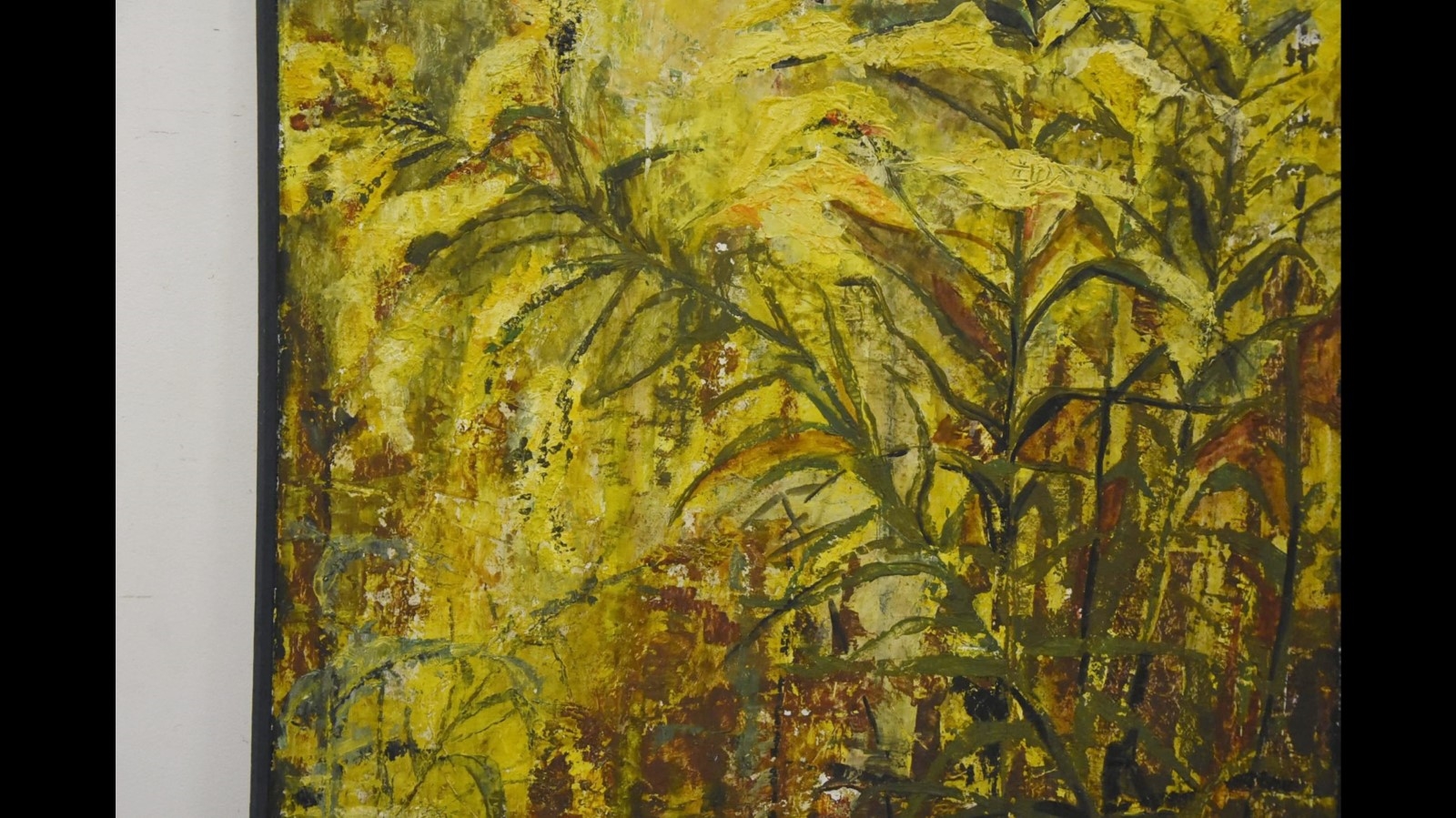 Artwork by Hildegard Hildebrandt, Plant thicket, Made of Oil On Wood