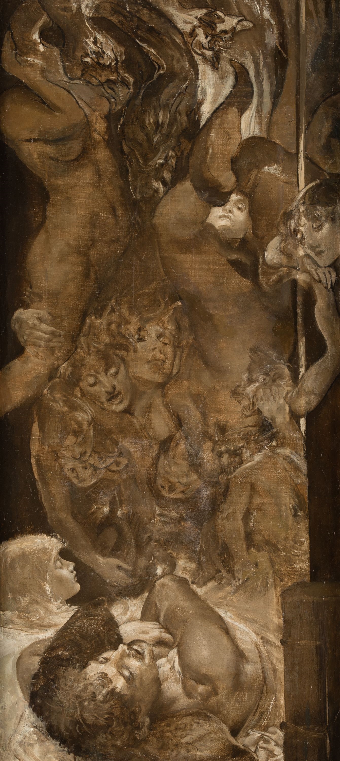 Artwork by José Mariá Sert y Badiá, Sketch for Hell, Made of Oil On Canvas