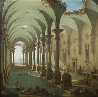 Caprice with Roman Baths - Antonio Joli de Dipi