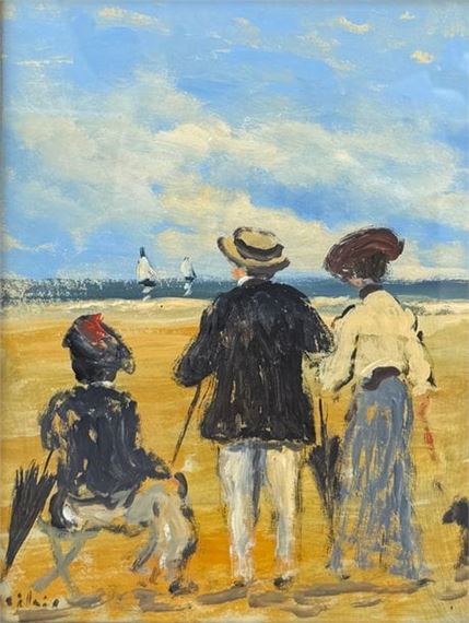 Beach scene - Henry Saint-Clair