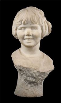 Buste de jeune fille souriante - Alfred Courtens