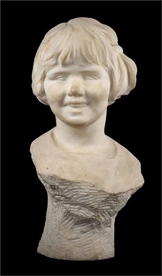 Buste de jeune fille souriante - Alfred Courtens