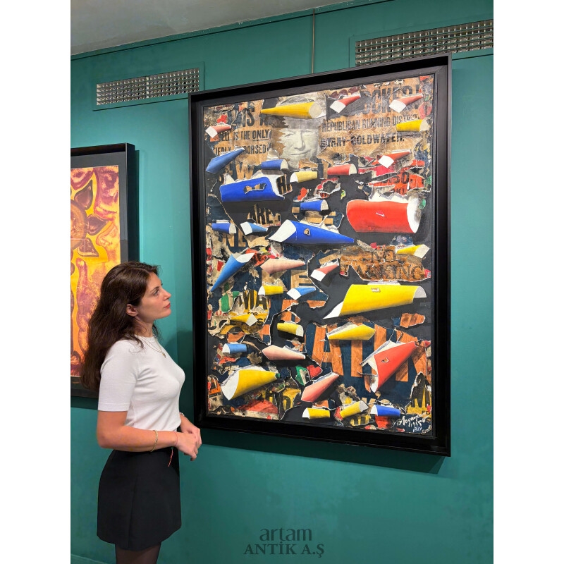 Artwork by Burhan Doğançay, Barry Goldwater, Made of Kolaj, Akrilik Ve Fümaj