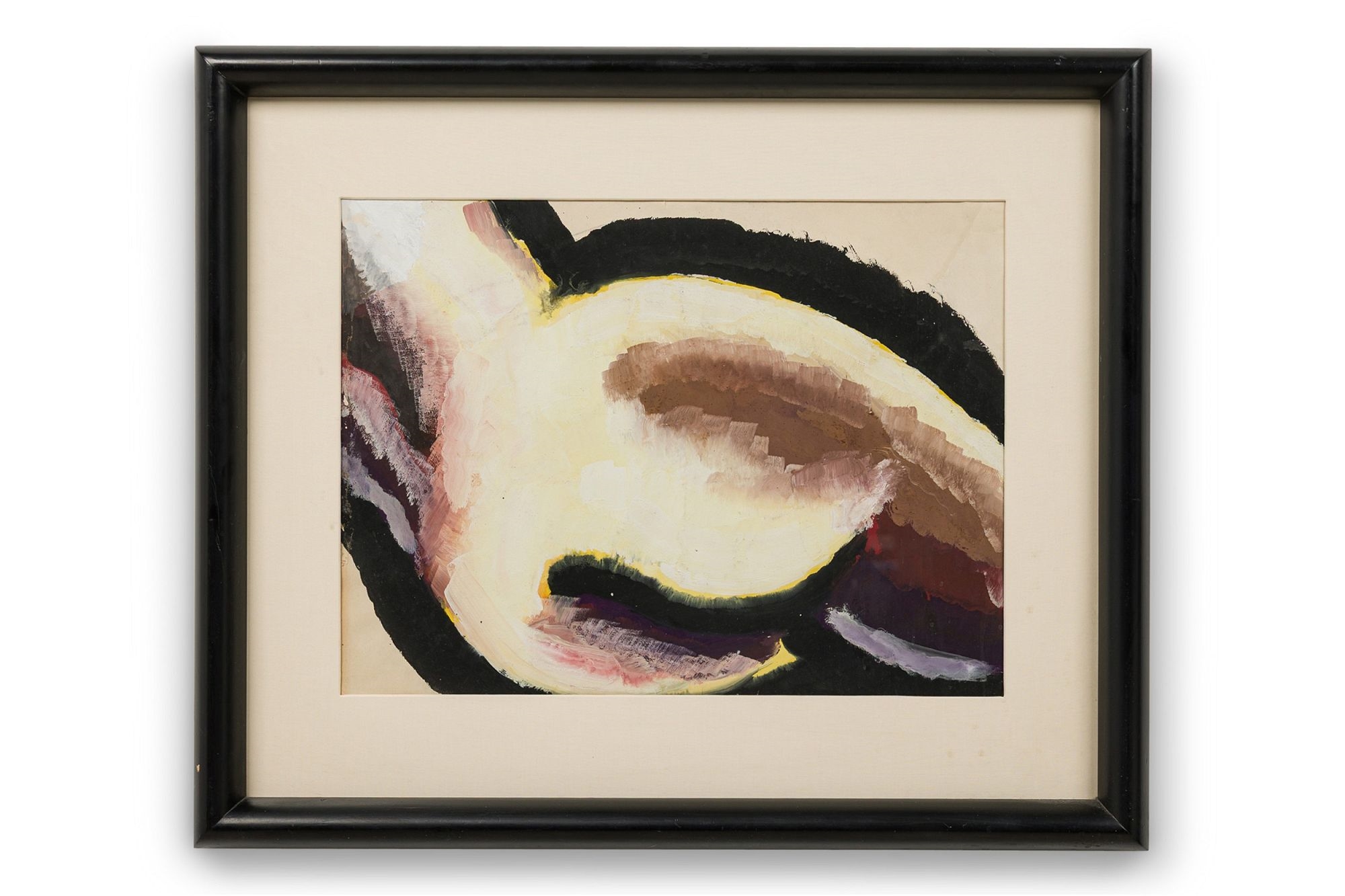 Artwork by Edward Hagedorn, Violet Reclining Torso: Back, Made of Tempera On Paper