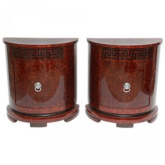 Pair Demilune Commodes - Samuel A. Marx