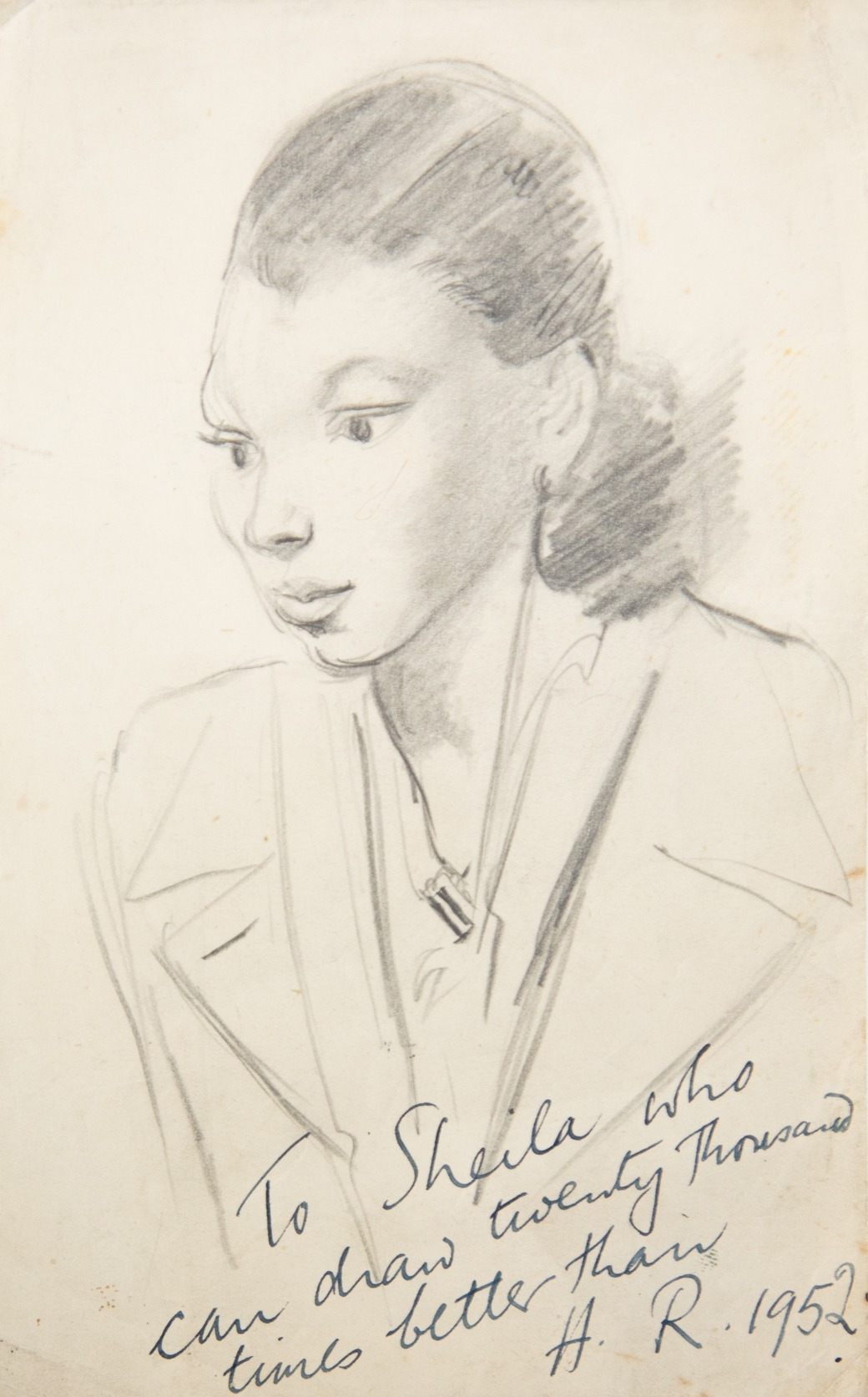 Harry Rutherford | Portrait of Sheila Mumford and inscribed 'To Sheila ...