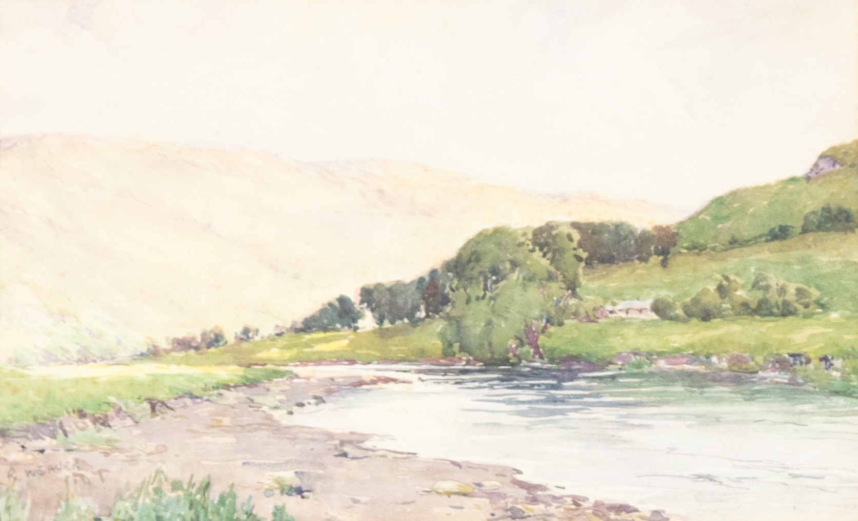 R. Weaver | The river Hodder at Whitewell, near Clitheroe | MutualArt