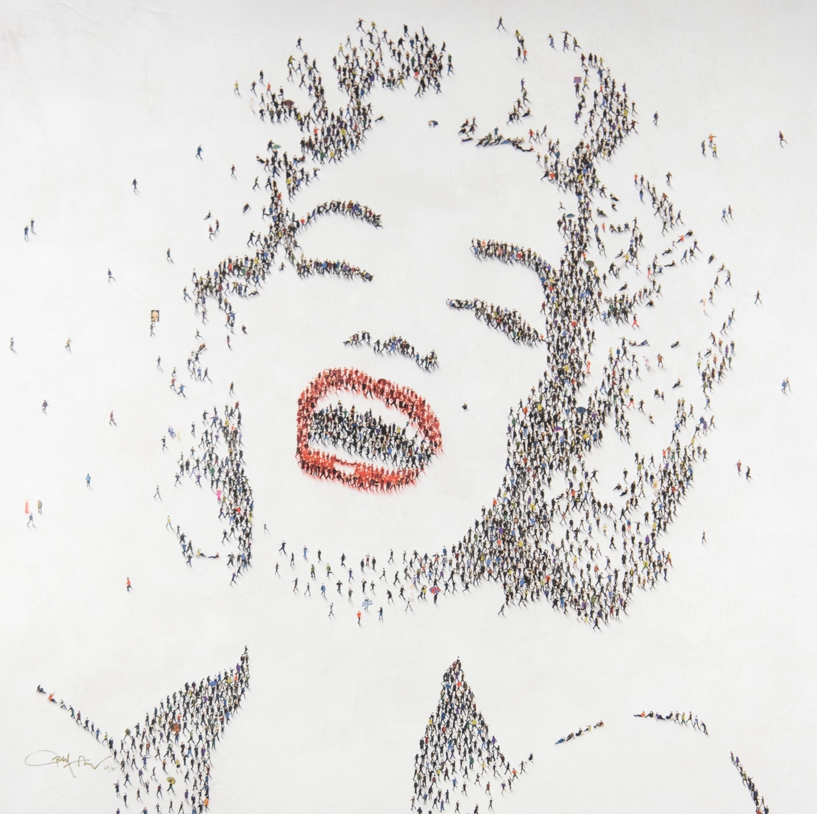 Artwork by Craig Alan, Make a Girl Laugh, Made of colour print