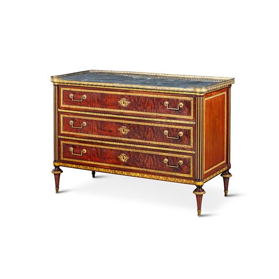 A Louis XVI gilt-bronze mounted commode - Bernard Molitor
