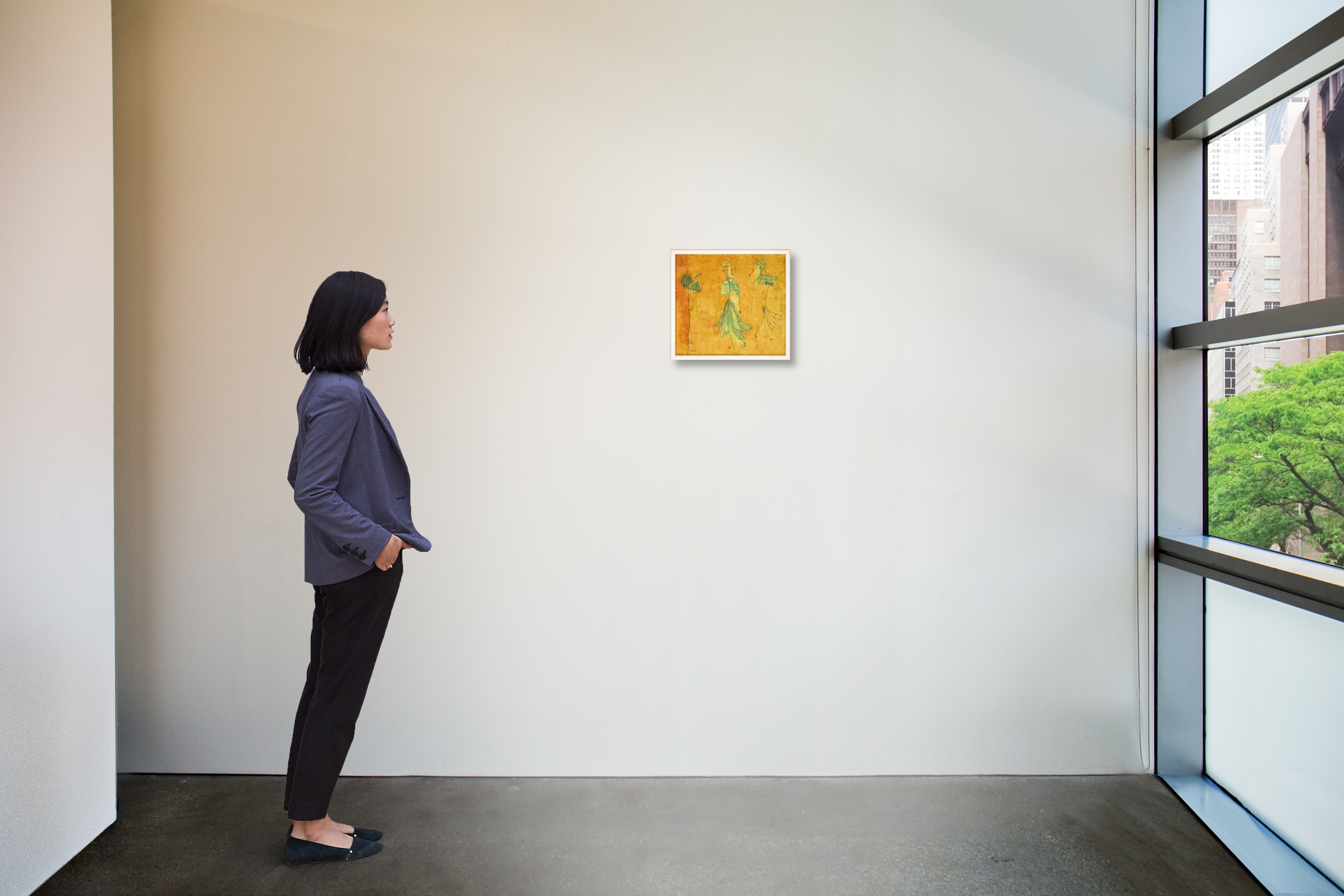 Artwork by Vasudeo S. Gaitonde, Untitled, Made of Gouache and ink on paper laid on card