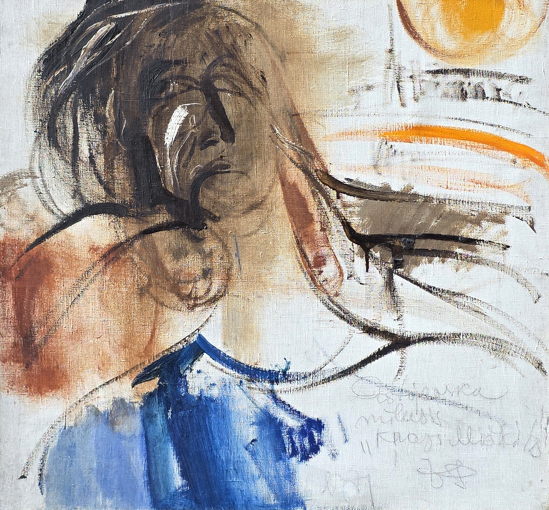 Artwork by Jānis Pauļuks, Dostojevska mīlulis kņazs Miškins, Made of oil on canvas