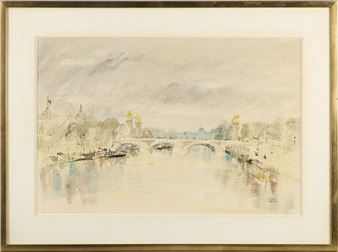 水彩画　PIERRE PAGES 　フランス 水彩画 PIERRE PAGES フランス Pierre Pages Prices - 194