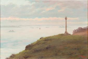 View off Bréhat with the Calvary of the Chapelle Saint-Michel - Félix France