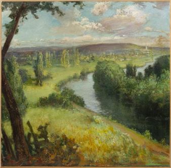 Riverside landscape - Manuel Matoses