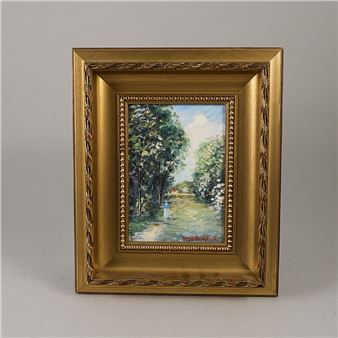 Landskap med figur - Bernt Olof Sjöwall