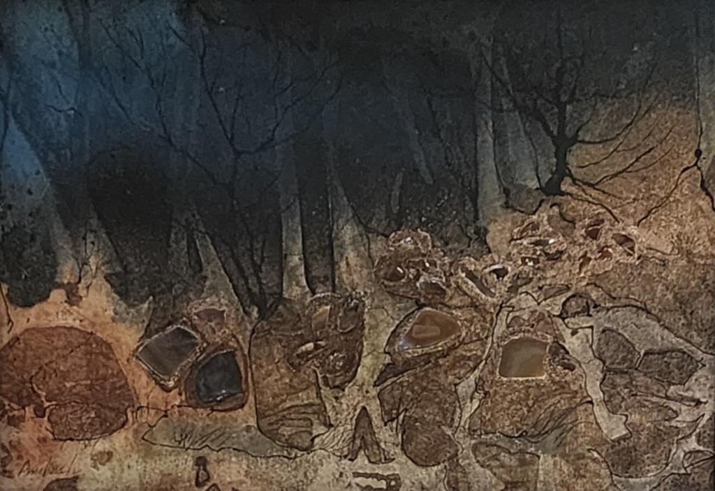 Artwork by Ann Leech, Blue Evening, Made of Mixmed