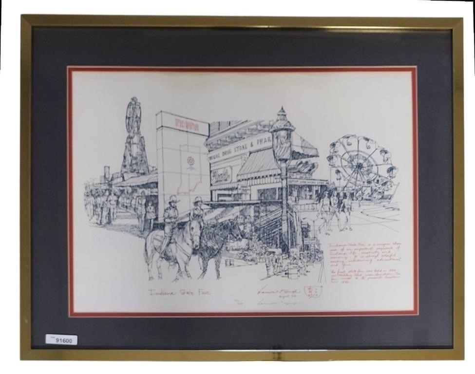 Artwork by Kanwal Prakash Singh, Indiana State Fair, Made of Lithograph