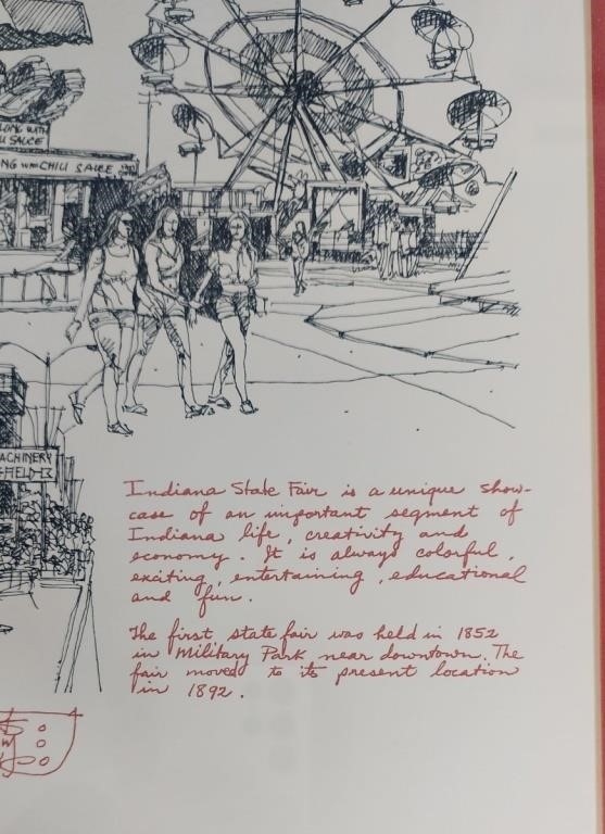 Artwork by Kanwal Prakash Singh, Indiana State Fair, Made of Lithograph