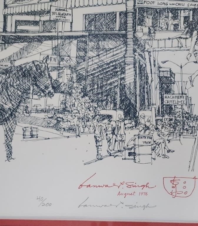 Artwork by Kanwal Prakash Singh, Indiana State Fair, Made of Lithograph