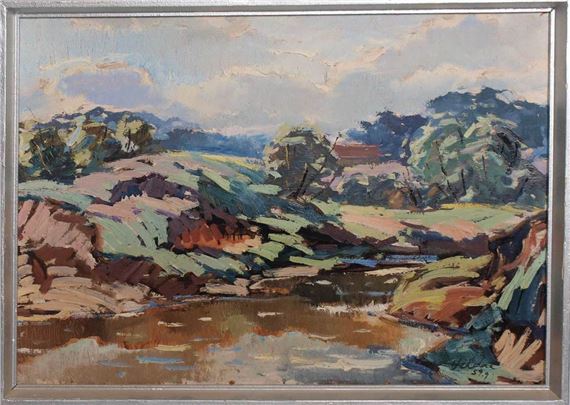 Landscape by Harijs Veldre, 20th century