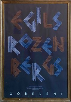 Framed exhibition poster - Tapestries. Egils Rozenbergs - Egils Rozenbergs