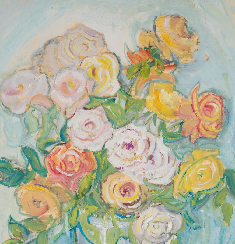 Artwork by Samuel A. Marx, 
Roses, 1944, Made of oil on paper laid to board
