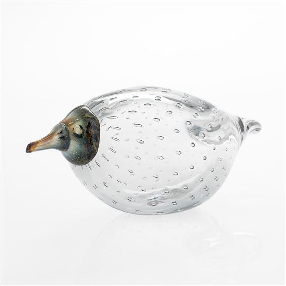 a 'Pearl' glass bird by Oiva Toikka