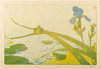Frogs and Iris Picture