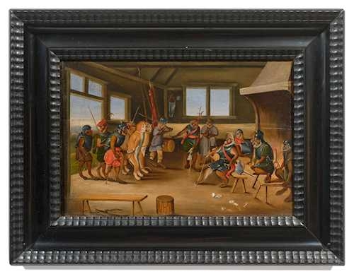 Artwork by Jan van Kessel I, The monkey tribunal, Made of Oil on panel