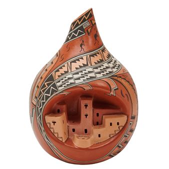 Cecilia McKelvey Native American Navajo Pottery Vessel - Cecilia Mckelvey