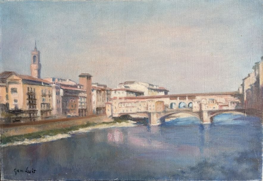 Artwork by Gen Luis, Ponte Vecchio, Florence, Made of Huile Sur Toile