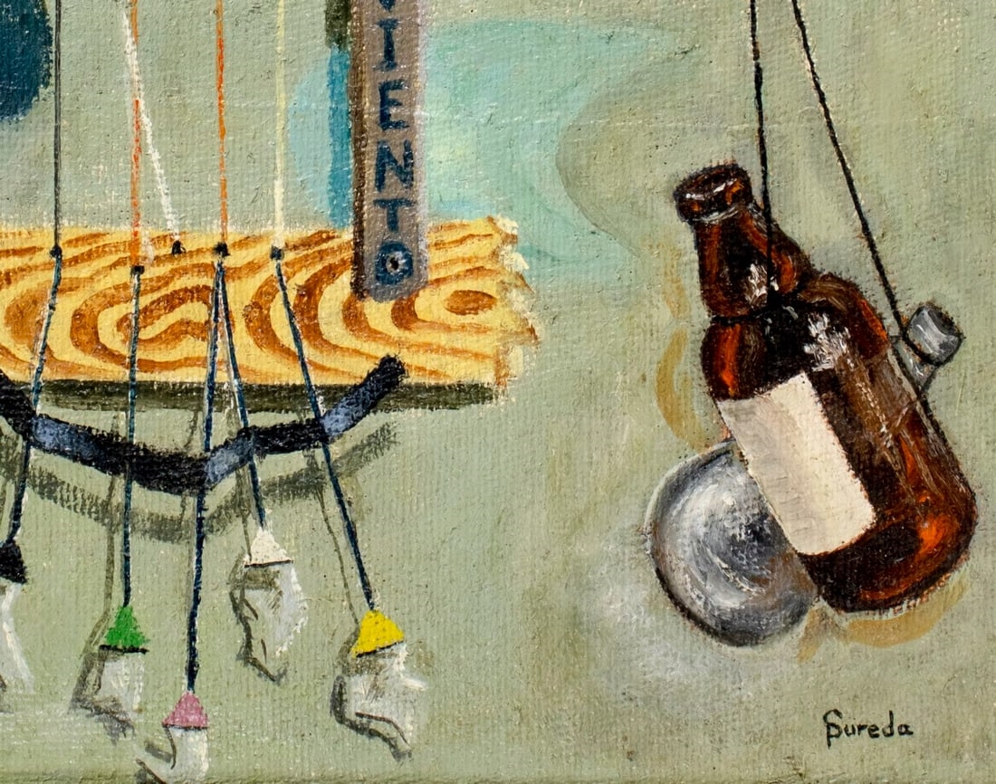 Artwork by André Suréda, Still Life - La Arpa Del Viento, Made of Oil On Canvas