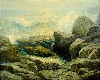 Breakers on a Rocky Shore - Ernest Albert