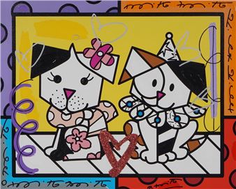 PUPPY LOVE RED X - Romero Britto