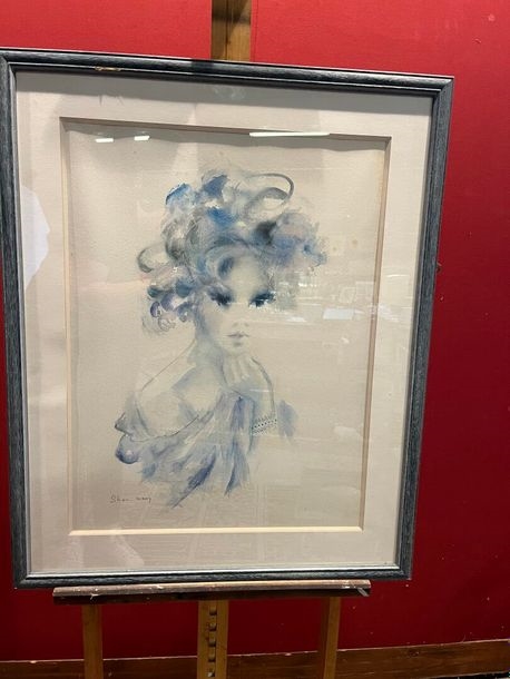 Artwork by Shal Lency, portrait of a woman, Made of Watercolor