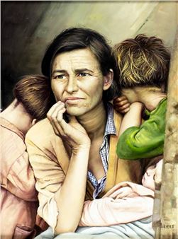 Migrant Mother - R Jean Vallieres (american, 20/21 Centuries)