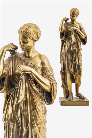 The Greek goddess in the act of fastening her cloak - Achille Collas