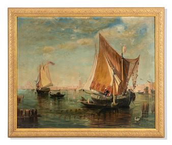 A classic Venetian canal scene - Venetian School, 20th Century