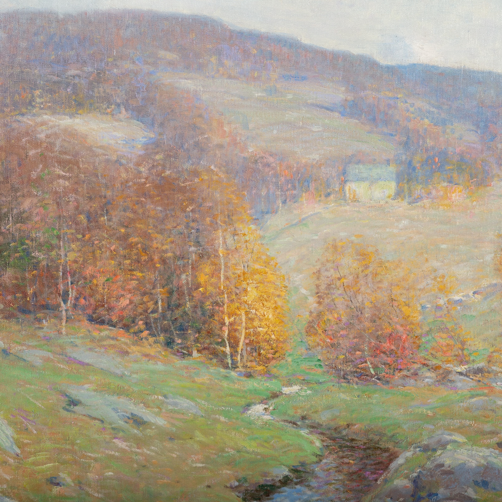 Artwork by Ernest Albert, Mountain Landscape, Made of Oil On Canvas