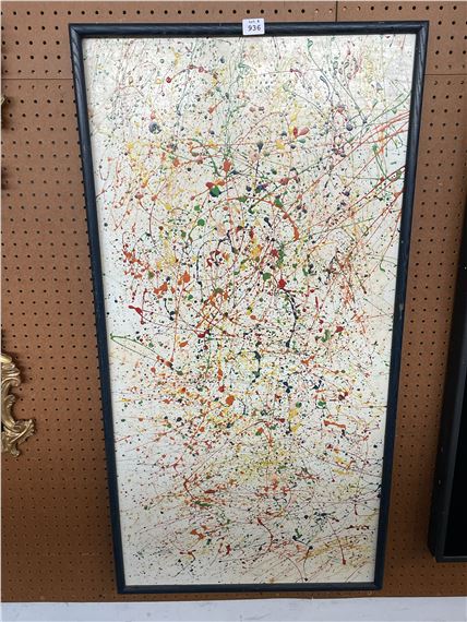 Jackson Pollock | Jackson Pollock Style Artwork, Painting on Board ...