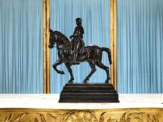 Artwork by Andrea del Verrocchio, A 19TH CENTURY BRONZE MODEL OF THE COLLEONI MONUMENT, Made of Bronze