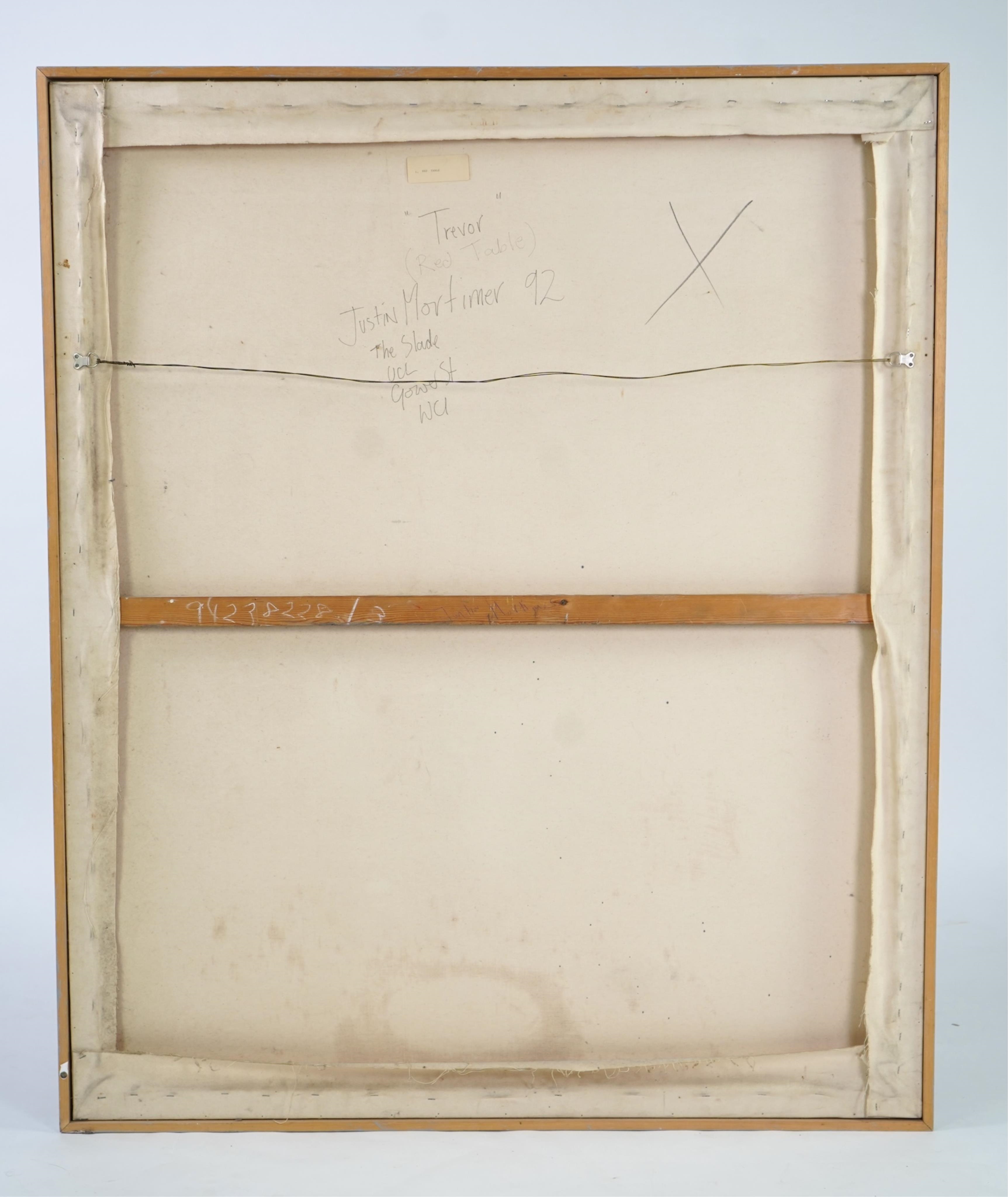 Artwork by Justin Mortimer, Trevor (Red Table, Made of Oil On Canvas