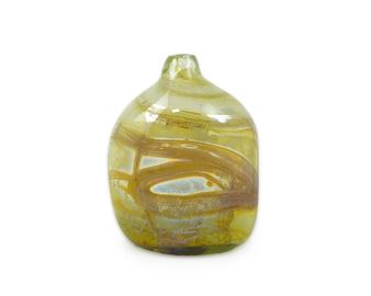 A freeform studio glass bottle vase - Samuel J. Herman
