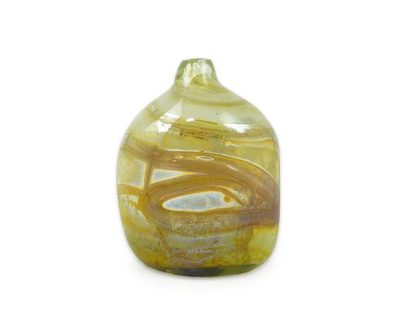 A freeform studio glass bottle vase - Samuel J. Herman