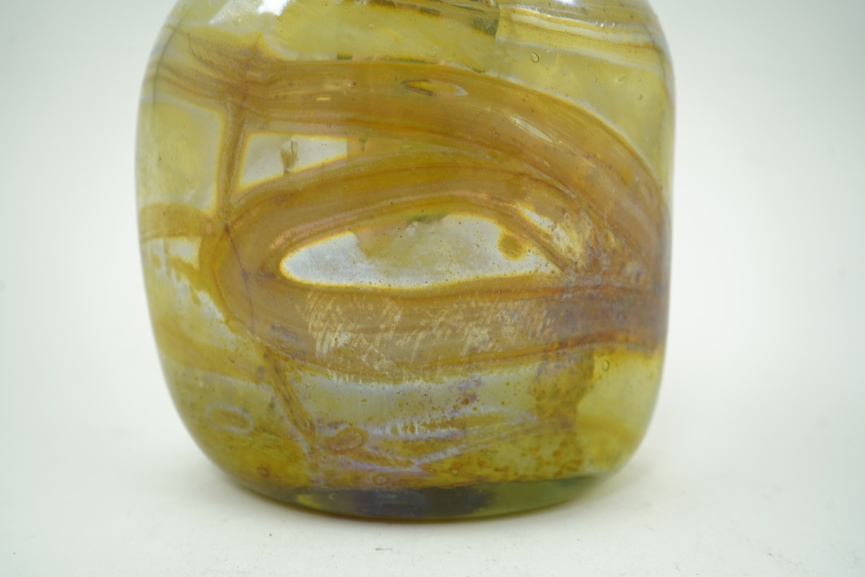 Artwork by Samuel J. Herman, A freeform studio glass bottle vase, Made of Glass