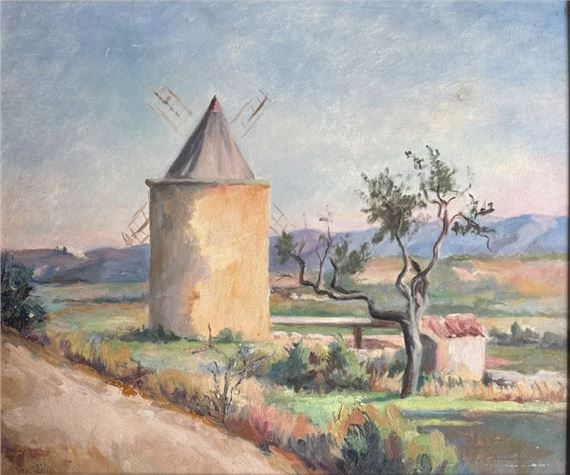 Paysage au moulin, Iles Canaries by Gen Luis