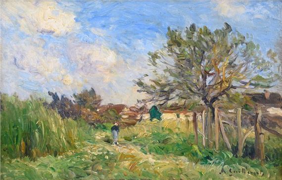 Old woman on a path - Jean Baptiste Antoine Guillemet