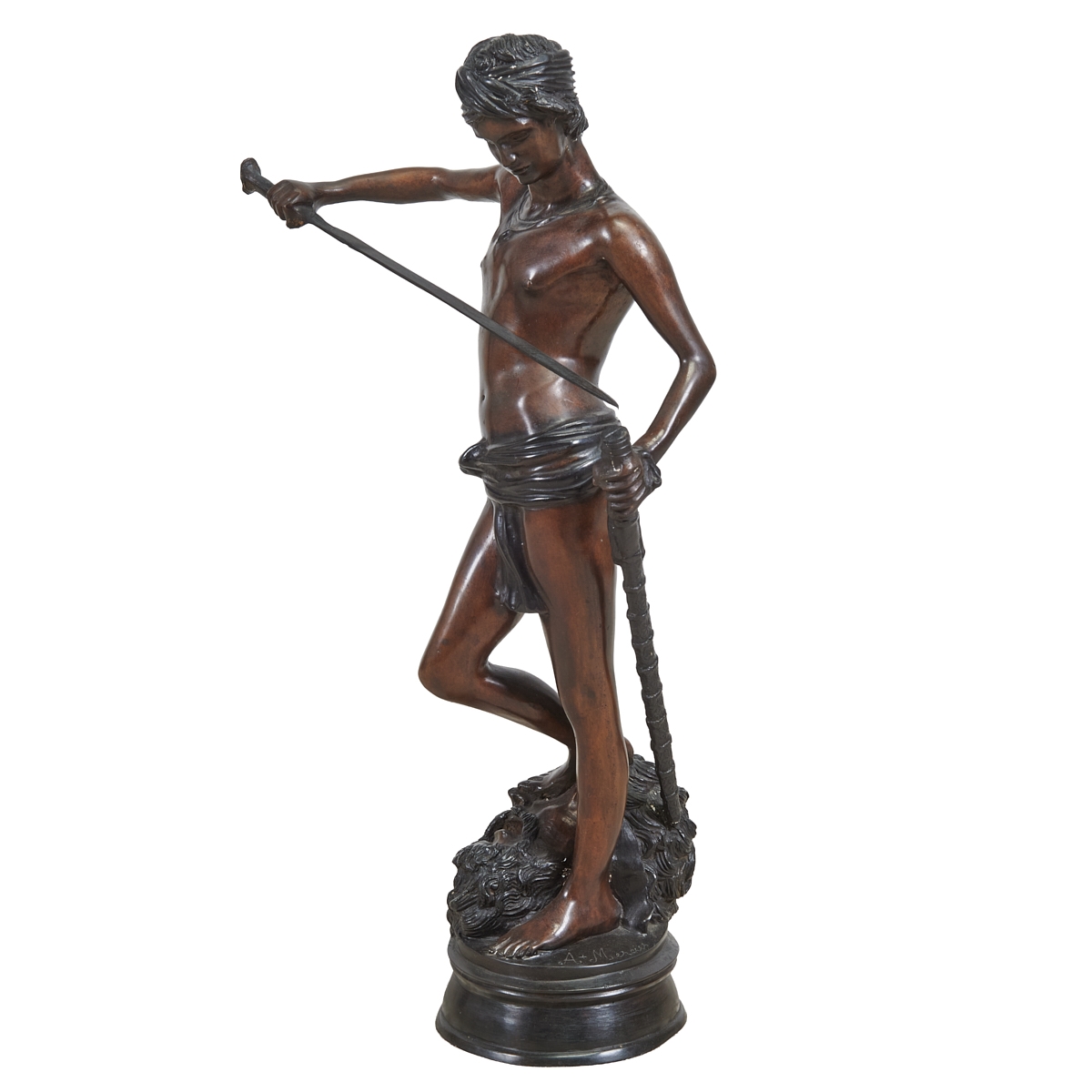 Marius-Jean-Antonin Mercié | David Slaying Goliath | MutualArt