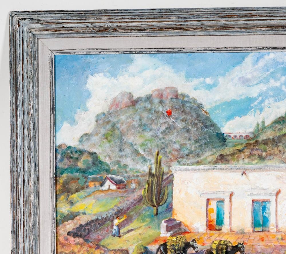 Artwork by Allen Pendergraft, Titi Vega Ruin on Calle 16 de Septiembre, Made of Oil On Board